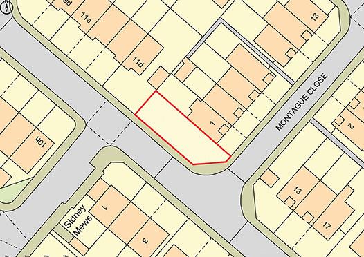 Land adjacent to, 1, Montague Close, WALTON-ON-THAMES, Surrey, KT12 2NF