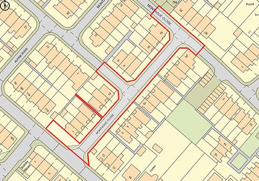 Land adjacent to, 1, Montague Close, WALTON-ON-THAMES, Surrey, KT12 2NF