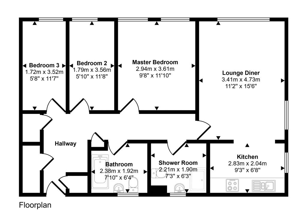 Flat 43, Mersea House, 104, Harts Lane, BARKING, Essex, IG11 8LW
