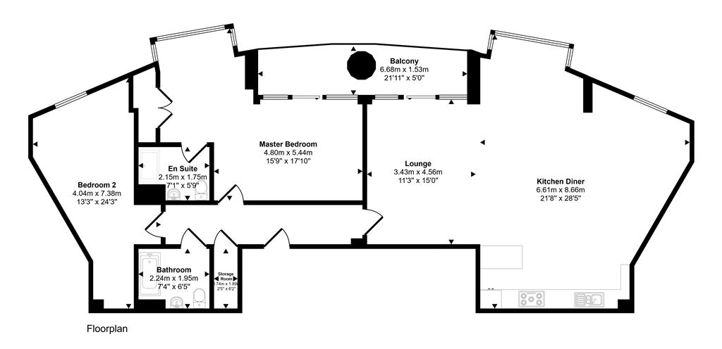 Flat 108, Altitude Apartments, 9, Altyre Road, CROYDON, Surrey, CR0 5BP