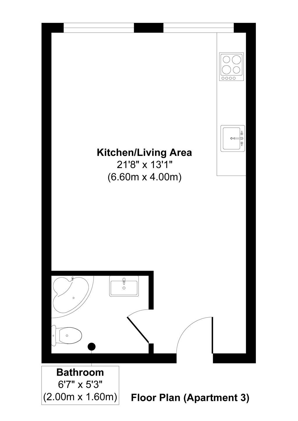 Apartment 3, Portland House, The Kingsway, SWANSEA, West Glamorgan, SA1 5HN