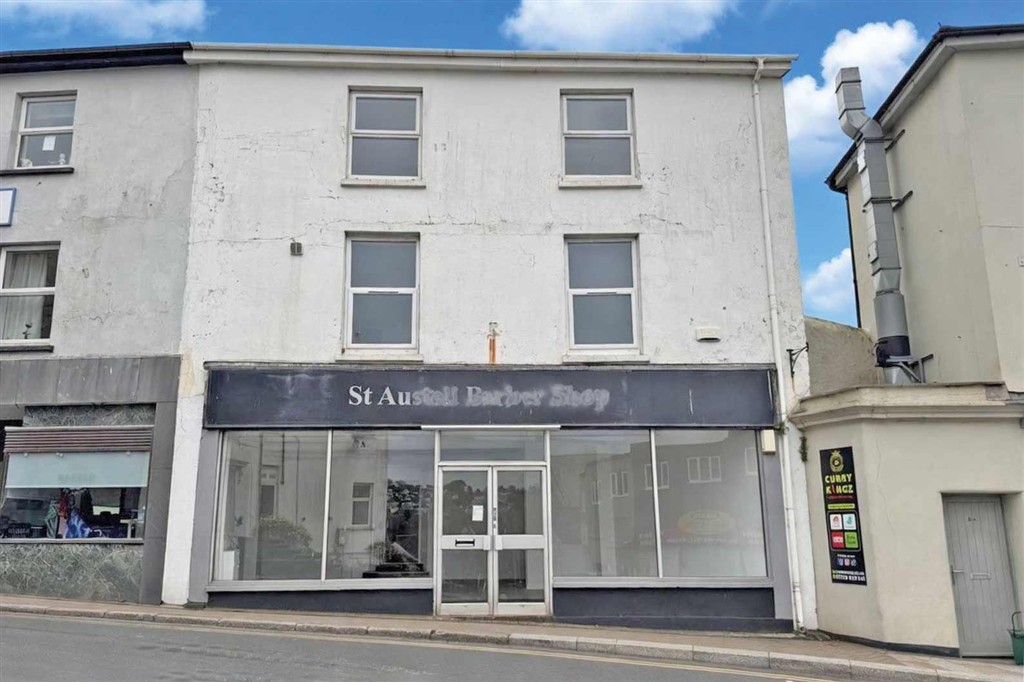 8 Bodmin Road (the shop), and 5 & 7 Grants Walk, ST. AUSTELL, Cornwall, PL25 5AA